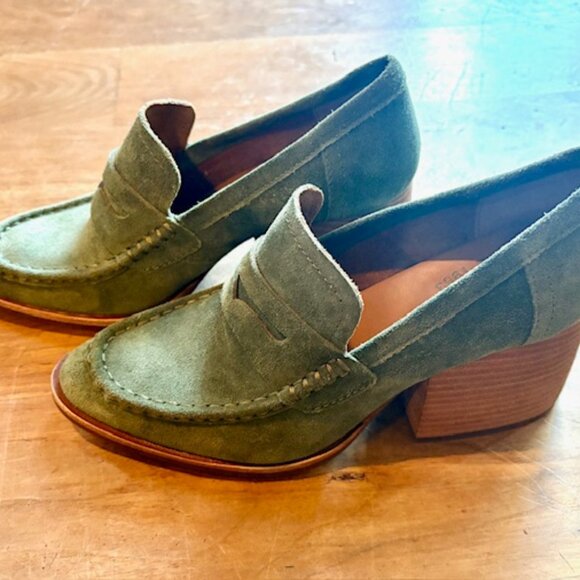 Kork- ease Modeste Green Suede Penny Loafer Pump (Women) - Picture 4 of 6